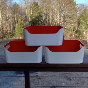 IKEA Variera Red Storage Bins Set of 3